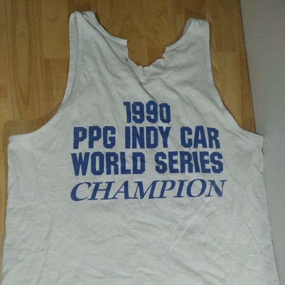 Vintage Al Unser Jr. Indy Car World Series Champion 1990 Tank Top - Picture 5 of 7